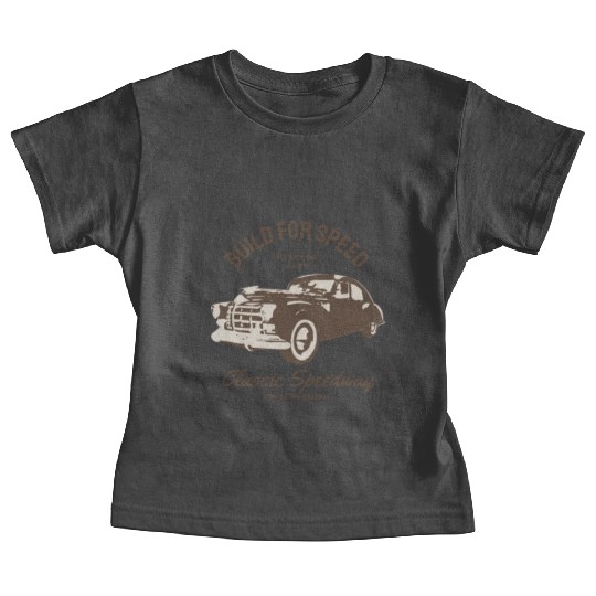 Build for speed, classic speedway Baby Tees
