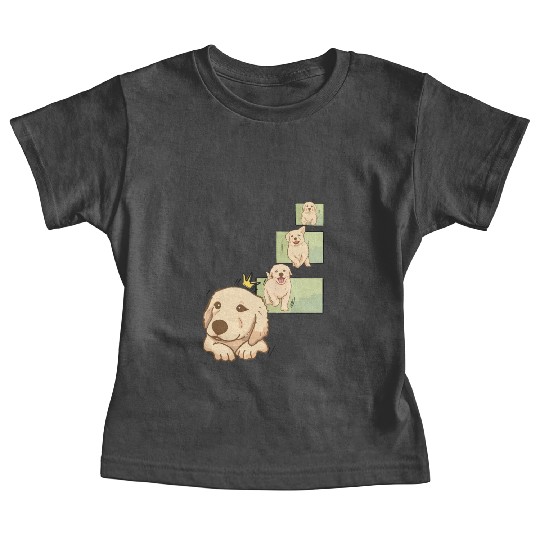 A Cute Cartoon Dog Running Funny puppy Baby Tees