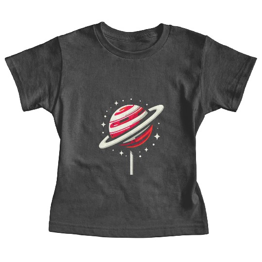Saturn Planet Lollipop Baby Tees