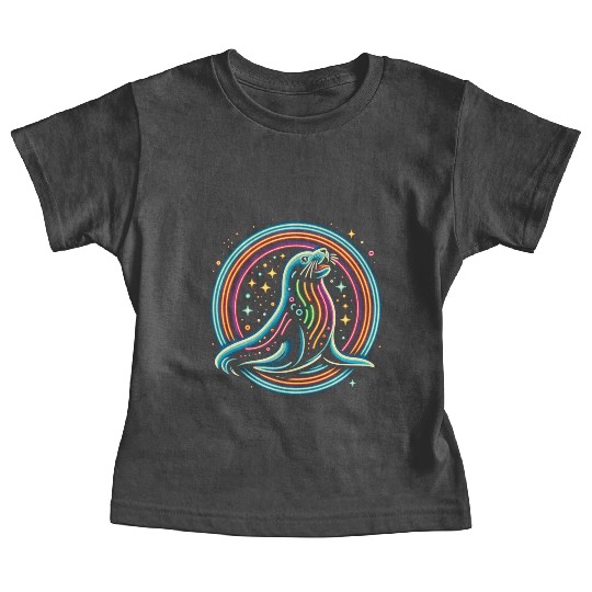 Seal Neon in circle Baby Tees