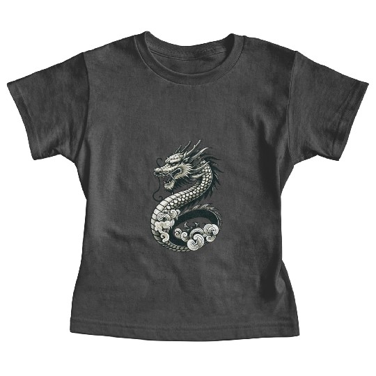 Moonlit Serenity of the Silver Dragon Baby Tees