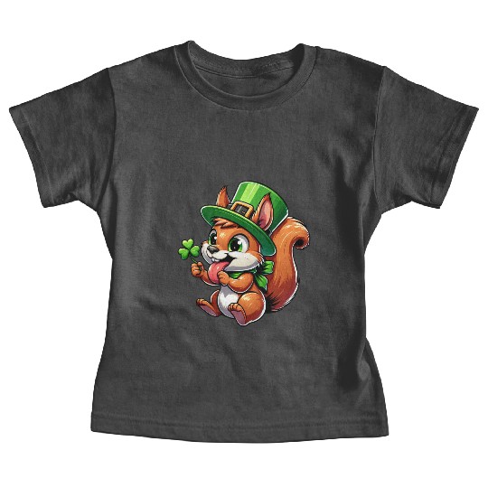 St. Patrick's Cheeky Squirrel Baby Tees