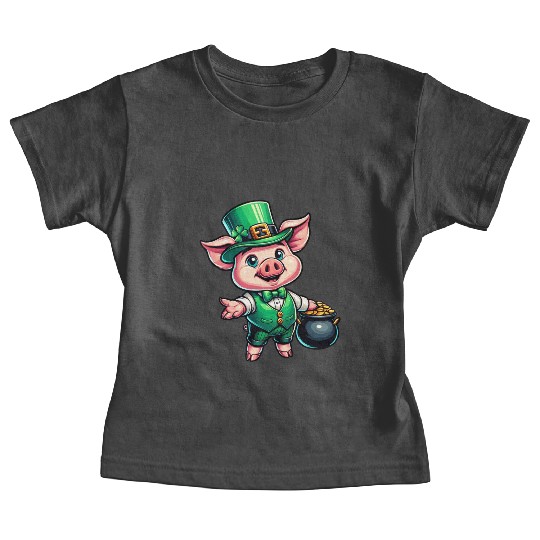 Cute St. Patrick's Piglet Baby Tees