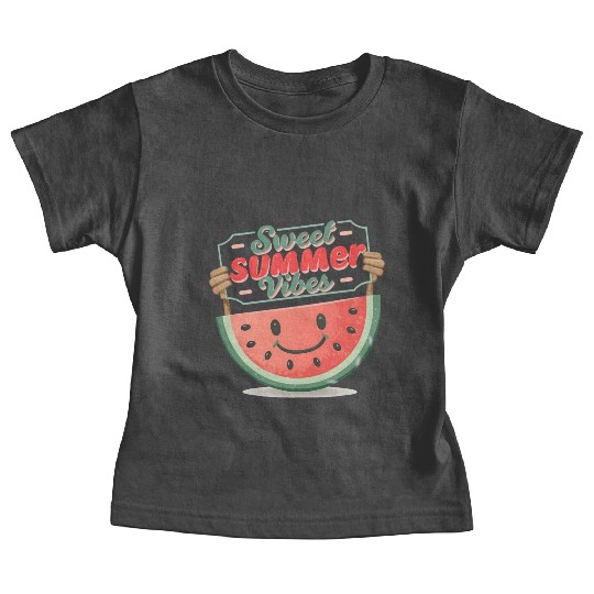 "Summer Joy: Smiling Watermelon" Baby Tees