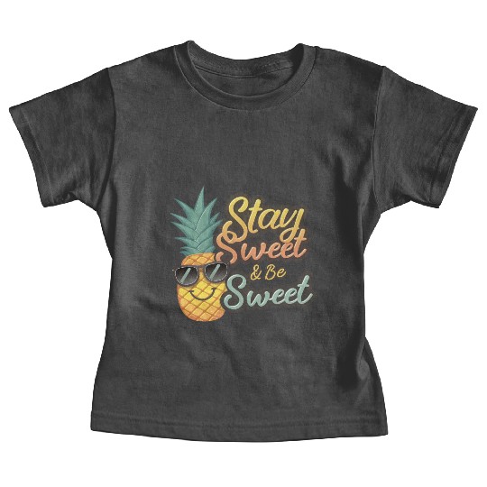 "Cheerful Pineapple: Stay Sweet & Be Sweet" Baby Tees