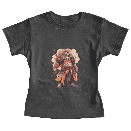 Samurai Katana Sword Anime Lion Manga Warrior Baby Tees