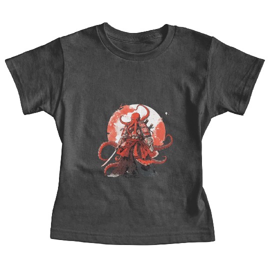 Samurai Katana Sword anime Octopus manga Warrior Baby Tees