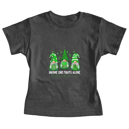 Gnome Fights Mental Health Matters Green Ribbon Baby Tees