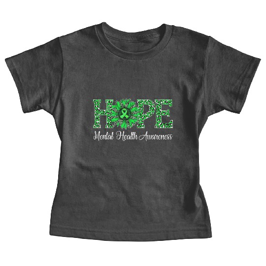 Sunflower Hope Mental Health Awareness Green Baby Tees