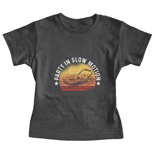 Best Pontoon Captain Boat Party In Slow Motion Baby Tees