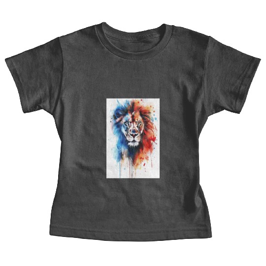 Lion Watercolor Baby Tees