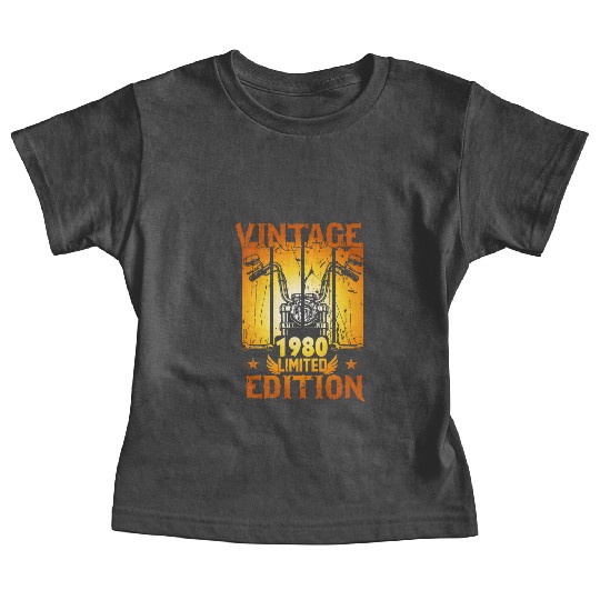 Vintage 1980 Limited Edition, Motorcycle Lover Baby Tees