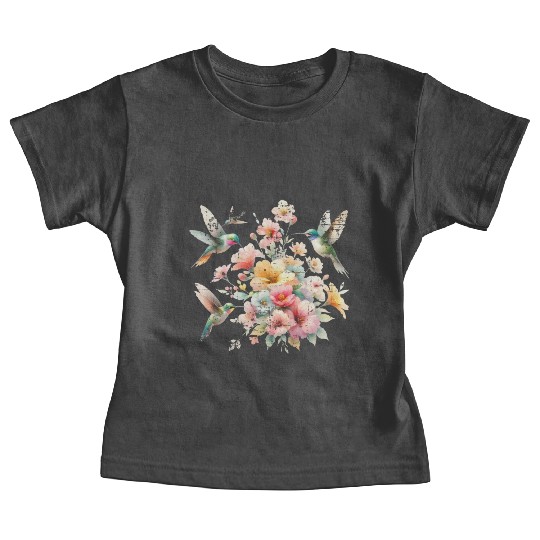 Hummingbird Nature Lover Spring Wildlife Vintage Baby Tees
