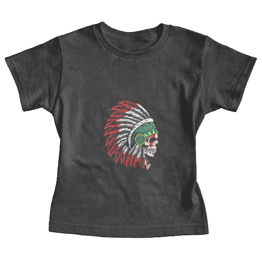 Indigenous Native American Skull Skull Head Baby Tees