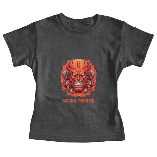 MECHA DREAMS: Angry Cyborg Robot Face Baby Tees