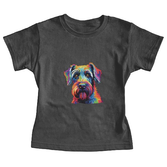 Watercolor Colorful Standard Schnauzer Baby Tees