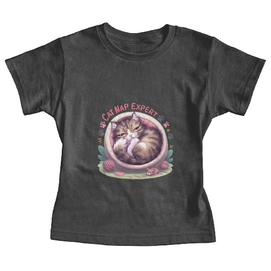 Cat Nap Expert - Funny Cat Outfit! Baby Tees