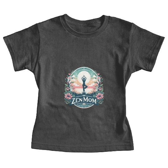 Zen Mom - Yoga & Mindfulness Mother's Day Design Baby Tees