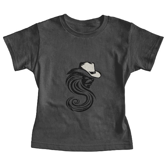 Dust Devil Cowboy Design Vector 2 Colors Baby Tees