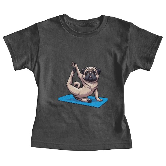 Funny Pug: Yoga & Quirky Meditation Baby Tees