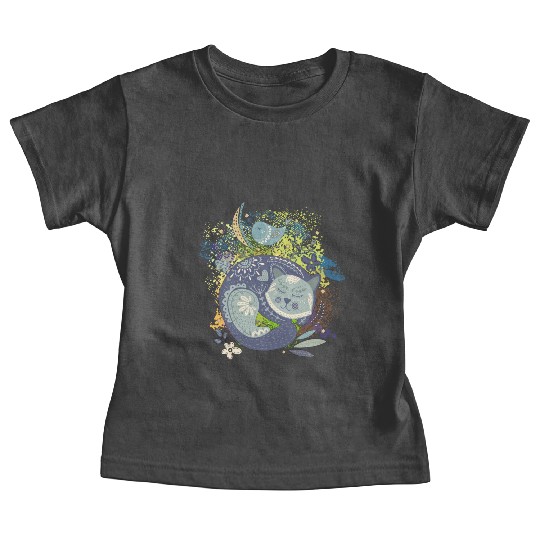 Design Abstract Cat Unique Art Baby Tees