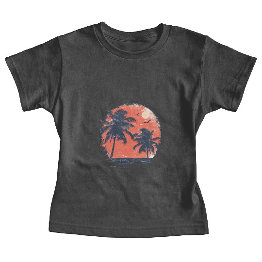 Tropical Sunset Retreat With Soaring Birds Baby Tees