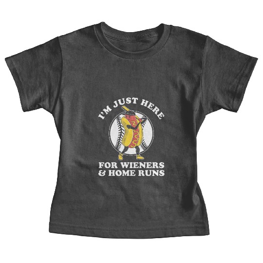 Baseball Design for Women Men Wieners Home Runs Baby Tees