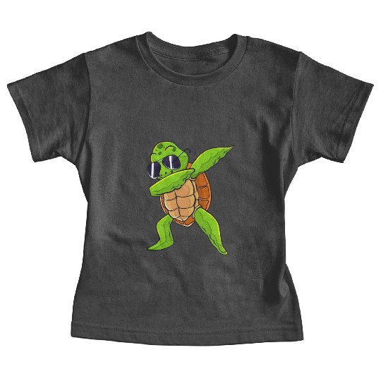 Dabbing Sea Turtle Animal Lover Save The Turtles Baby Tees