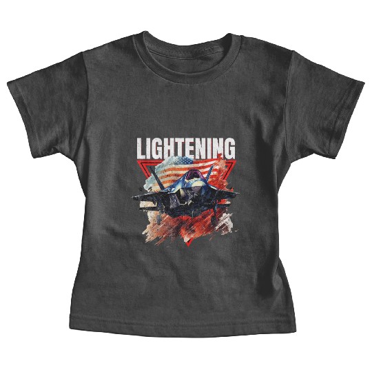 F35 Lightning Fighter Jet Plane Veteran Military Baby Tees