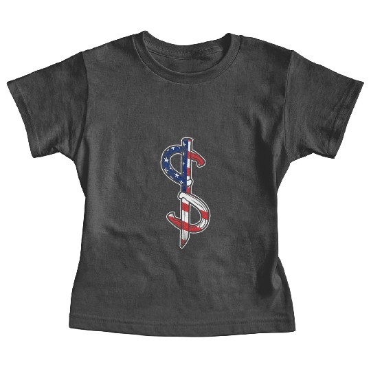 Horseshoe Pitching USA FLag Baby Tees