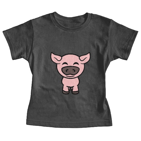 Little cute piggy pig piglet cartoon animal love Baby Tees
