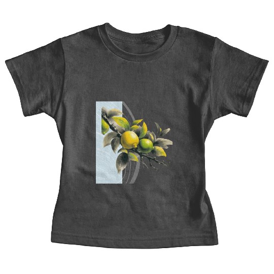 Green and yellow lemon Baby Tees