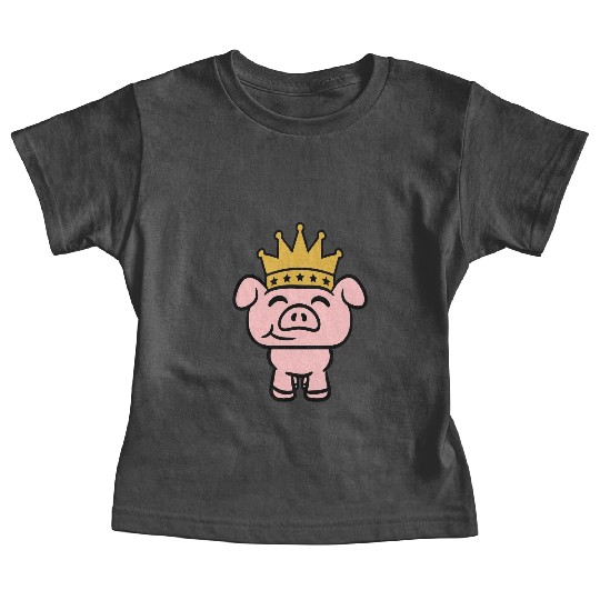 Pig King Queen Crown Prince Princess Piggy Piglet Baby Tees