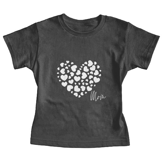 Hearts Love Mom 4 Baby Tees