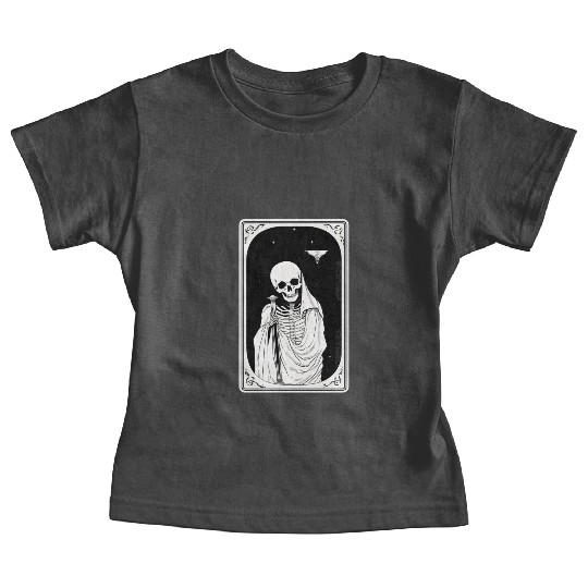 Skeleton Tarot Card Reader Astrology Occult Baby Tees