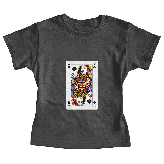 Queen of Spades Playing Card Baby Tees