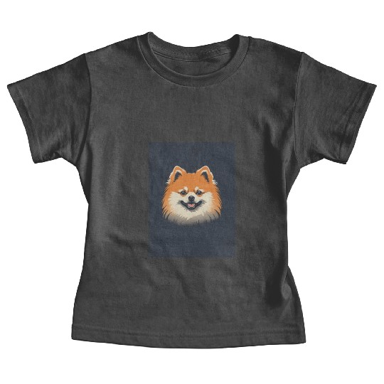 Pomeranian Dog 1 - Japanese Old Vintage Baby Tees