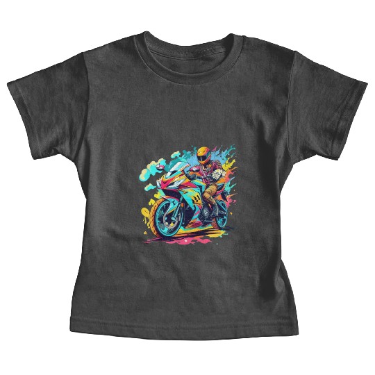 Legend cross motocycle Biker Road Trip Baby Tees