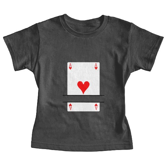 Playing card ace of hearts with banner space Baby Tees