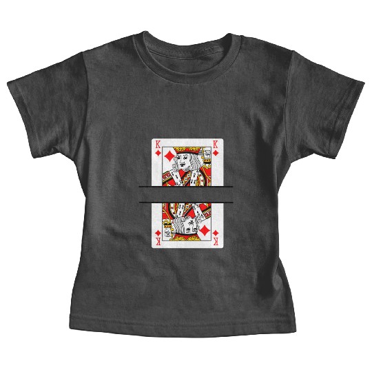 Playing card king of diamonds with banner space Baby Tees