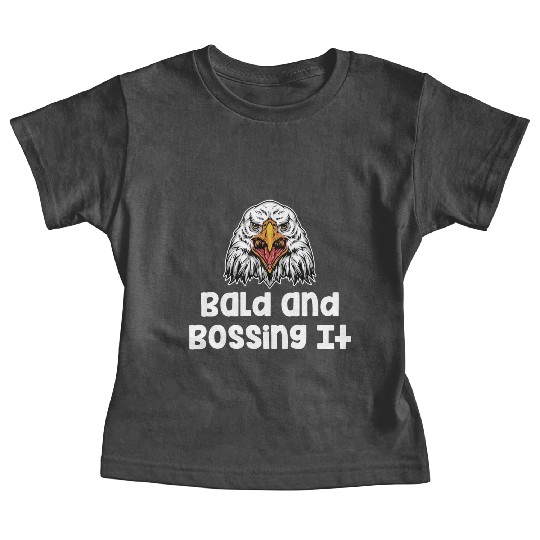 Bald And Bossing It Funny Bearded Hairstylist Baby Tees