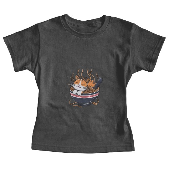 Kawaii Otaku cat Ramen Bowl Japanese Noodles Lover Baby Tees