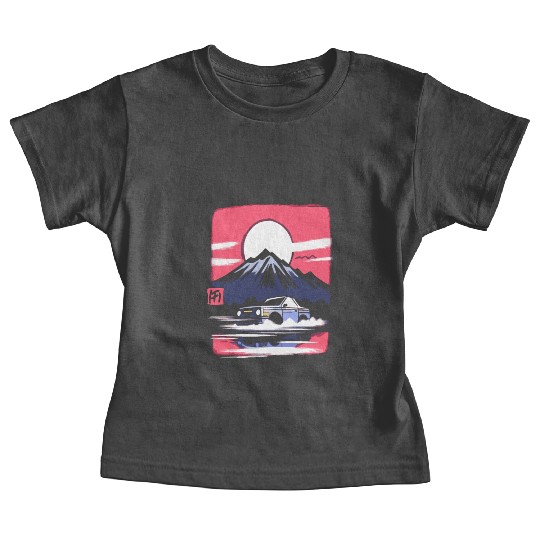 Japan Red Sun Mountain Racer Baby Tees