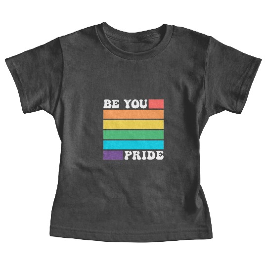Be You LGBTQ Gay Lesbian Pride Ally Rainbow Flag Baby Tees