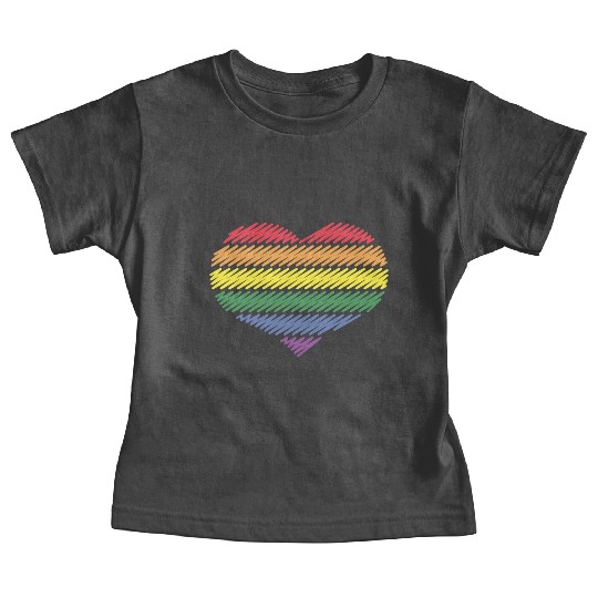 Rainbow Heart (Love / Scribble / 6s / PNG) Baby Tees