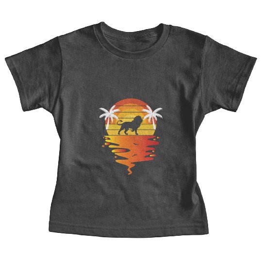 Lion Baby Tees retro sunset 70s vintage zookeeper Lion