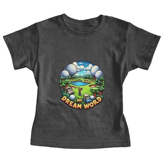 Dream Golf Course Golfer Baby Tees