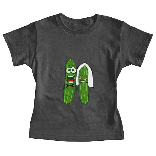 Cucumber Bride Groom Wedding Baby Tees