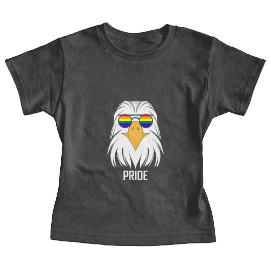 LGBTQ BALD EAGLE PRIDE DESIGN Baby Tees