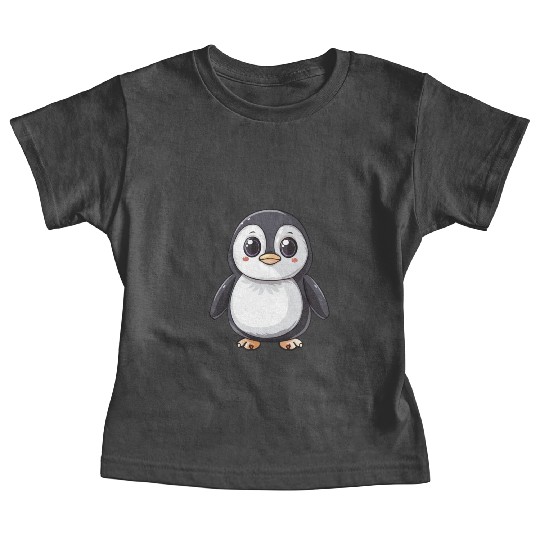 Adorable Penguin Character Embraces Your Style Baby Tees
